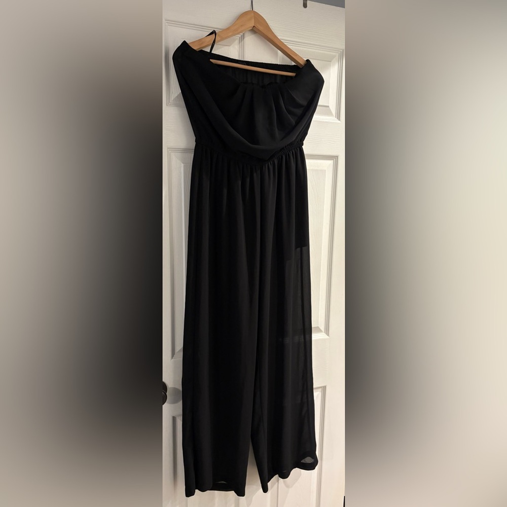 Iris Black Strapless Jumper